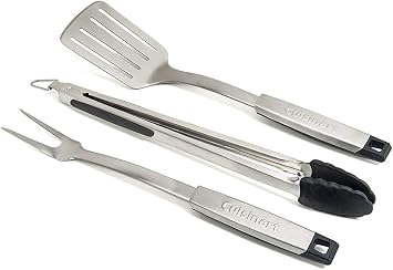 Cuisinart CGG-306 Chef's Style Portable Propane Tabletop 20,000 BTU Professional Gas Grill + Cuisinart CGS-333 Professional Grill Tool Set