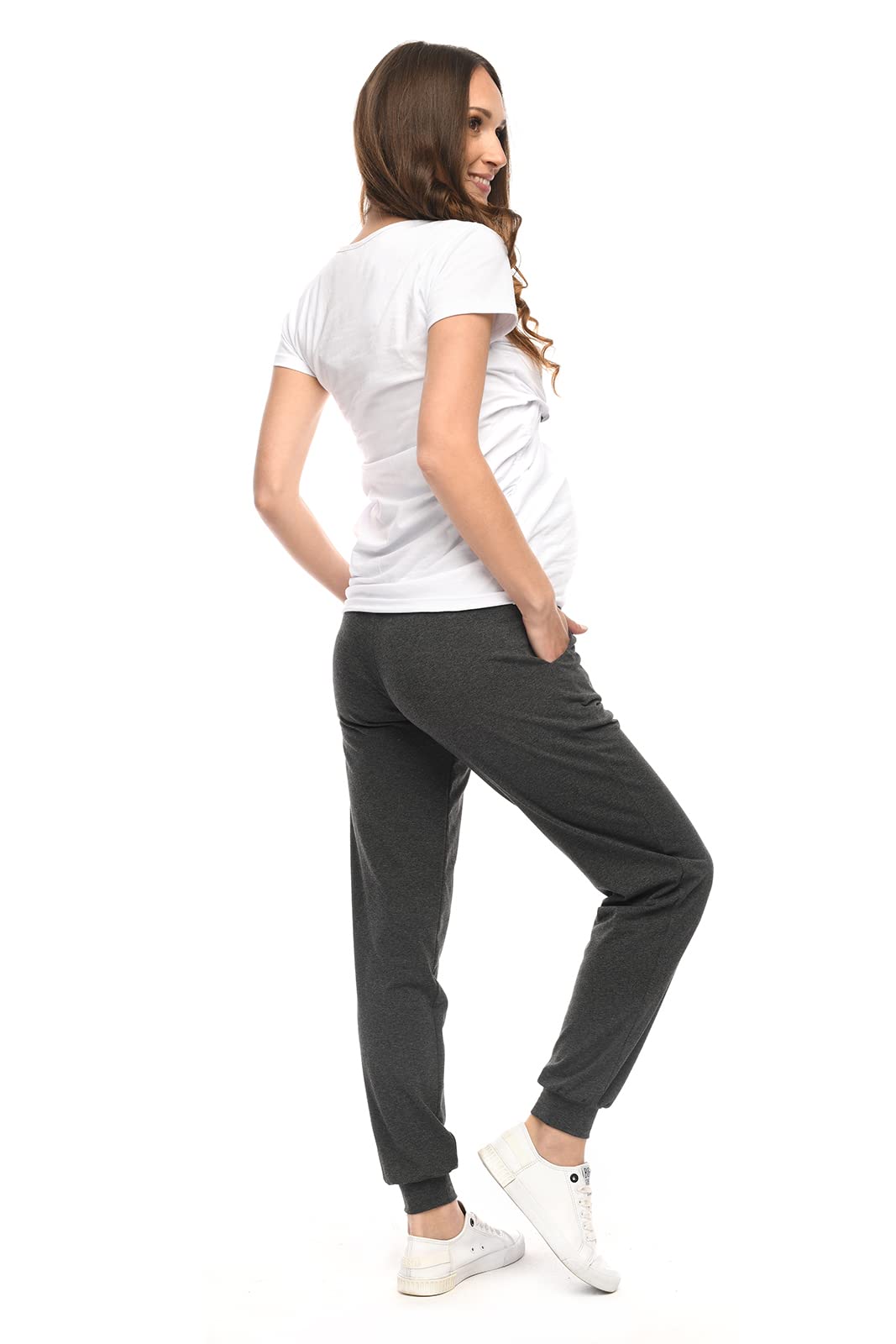 MijaCulture Amanda M010 Pantalon de grossesse décontracté, graphite, L