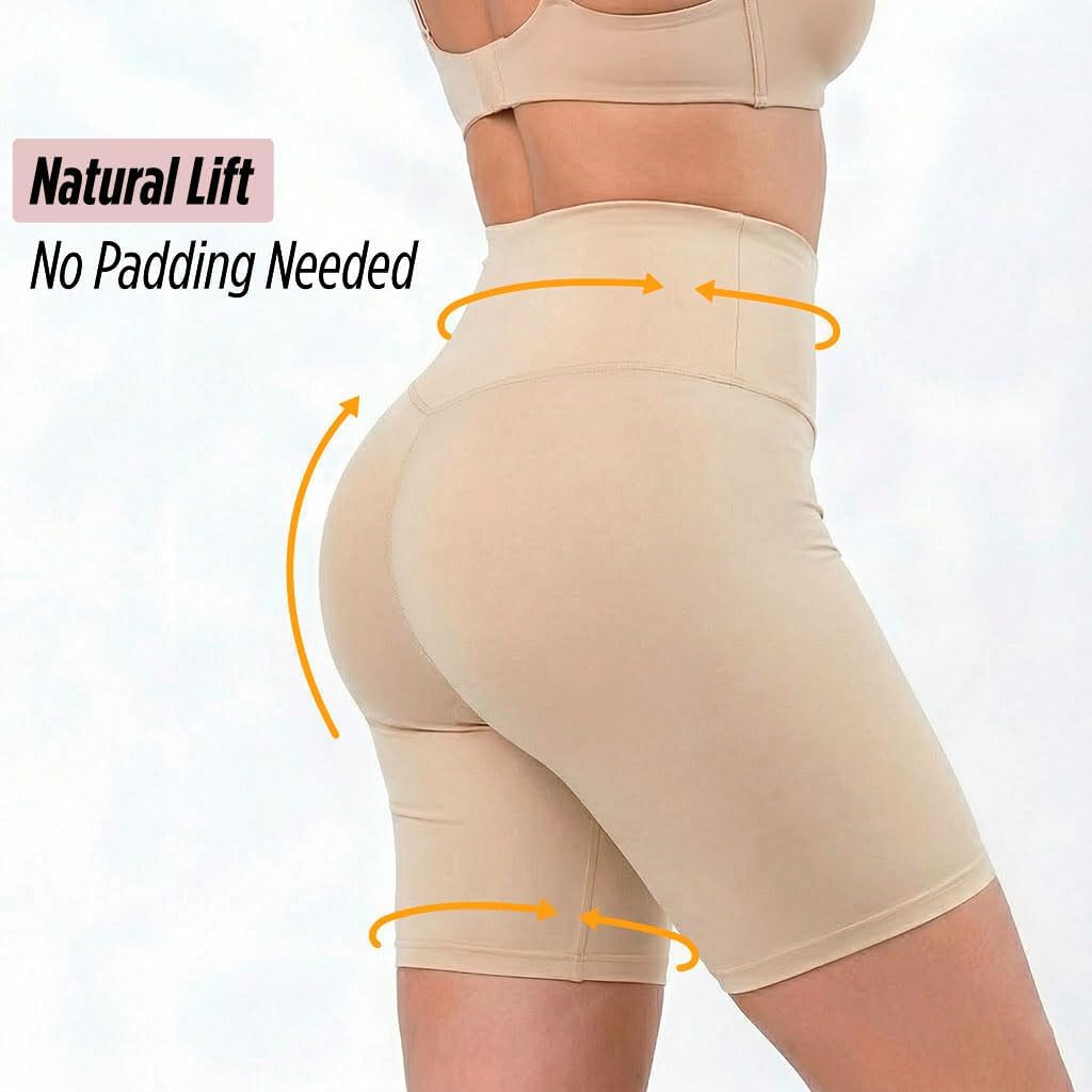 High Waisted Shapewear Shorts for Women, Tummy Control & Butt Shaping, Seamless Body Shaper Shorts Under Dress.