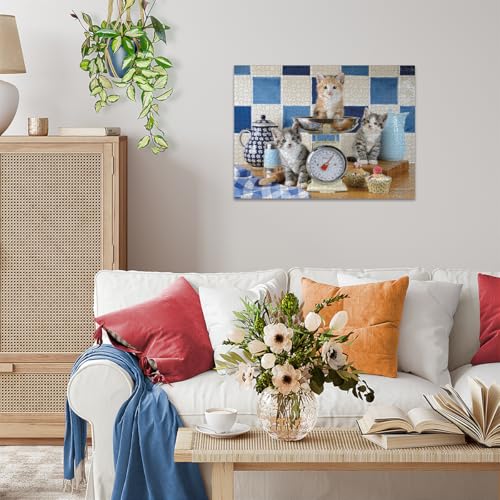 Puzzle 1500 pièces : Chatons dans la cuisine Ravensburger France - vue 6