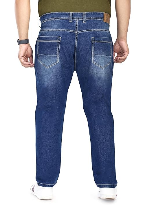 Image of Pluss Tribe - Plus Size Jeans for Men - Denim Jeans - Ideal for Casual, Office Available Sizes : 40 to 52