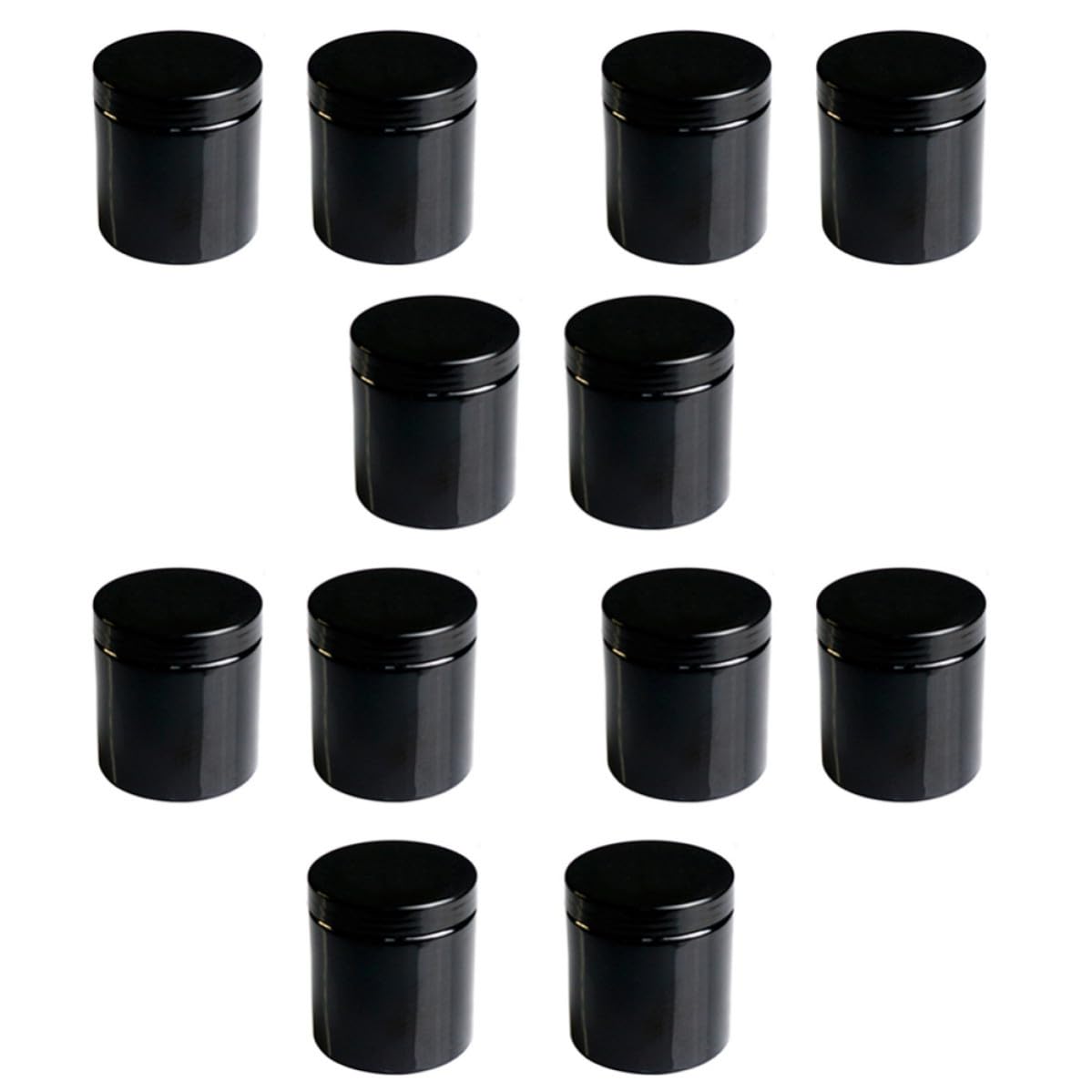 Pots cosmétiques en PET 500ml noir parfaits pour le voyage