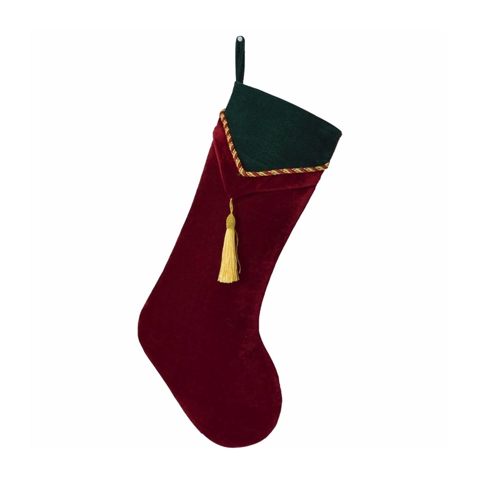 ZZSRJ Rote dekorative Socken Weihnachtssocken, Weihnachten, Heimtextilien (Color : Green, Size : 10 * 19in)