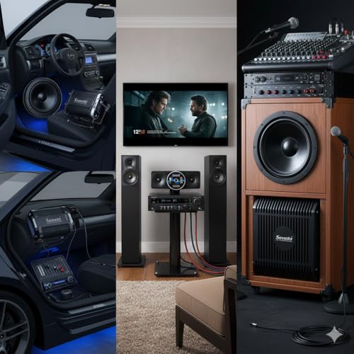 Image of SONATO Speaker 12 Inch Subwoofer, Double Magnet, 155 /20 Rubber, Imported Ideal :AMPLIFER, Home Theatre, CAR Audio