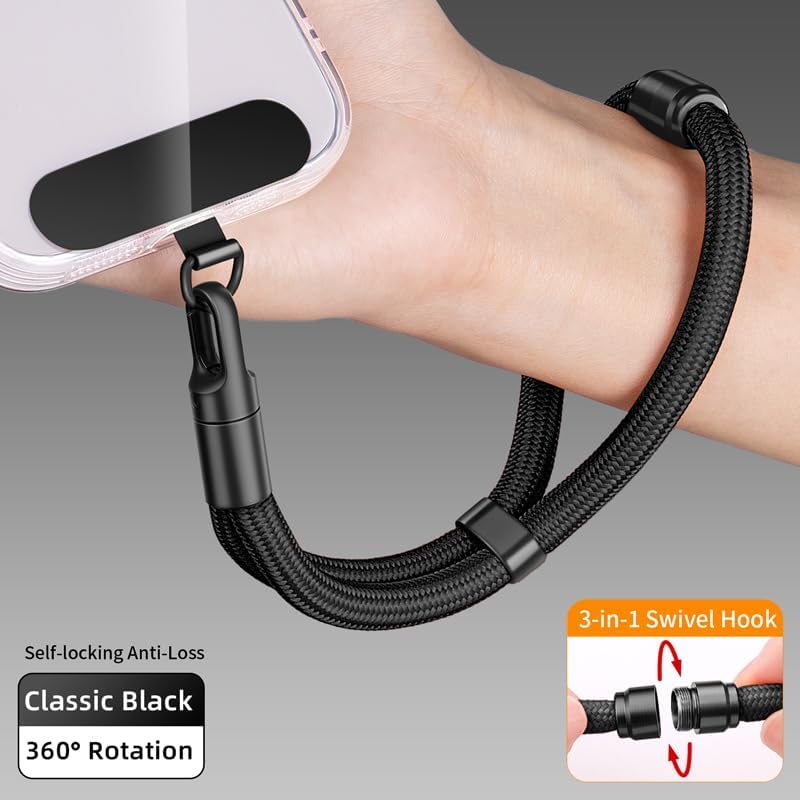 3-IN-1 Phone Lanyard+Wrist Strap Kit, Adjustable Phone Strap Crossbody for iPhone and Most Smartphones - Image 9