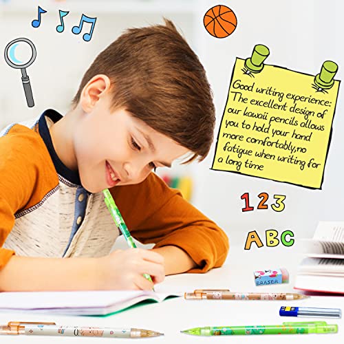 Cute Mechanical Pencil,Kawaii Mechanical Pencil Set,Mechanical Pencils With 0.5Mm Pencil Refills And Erasers,Cute School Supplies For Writing,Drawing,Sketching(42 Pieces) #TOP4