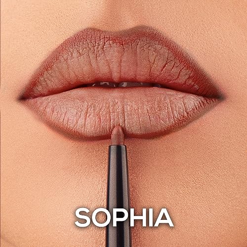 RENEE Outline Lip Liner With Built-in Sharpener 07 Sophia 0.35gm, Long Lasting & Smudge Proof, Matte Finish & Rich Color Payoff, One Swipe Application - Image 5