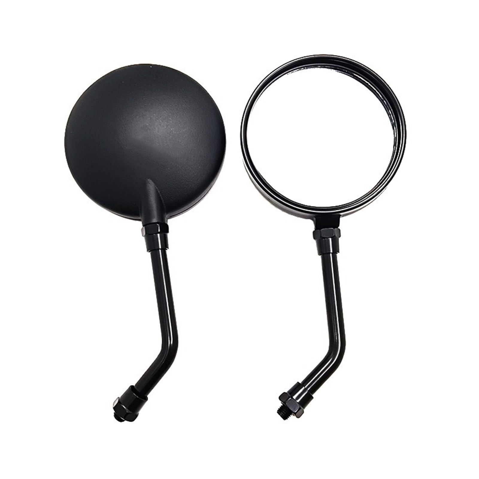 Motocyklowe Lusterka Wsteczne Moto Lusterko końców Lusterka motocyklowe Uniwersalne lusterko wsteczne do skutera 10 mm, regulowane lusterko boczne ABS(2 Pcs Short-Black)