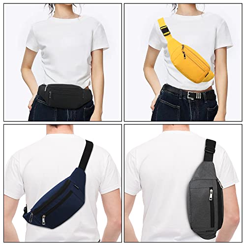 Bauchtasche Gürteltasche Hüfttasche Sport für Damen und Herren Wasserdicht Bauchtasche Doggy Bag Outdoor Groß Handytasche Umhängetasche Camping Wandern Fitness Fahrrad Running (Schwarz)
