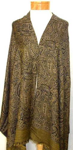 Faux Pashmina Shawl Cashmere Wrap Paisleys By Silk Salon