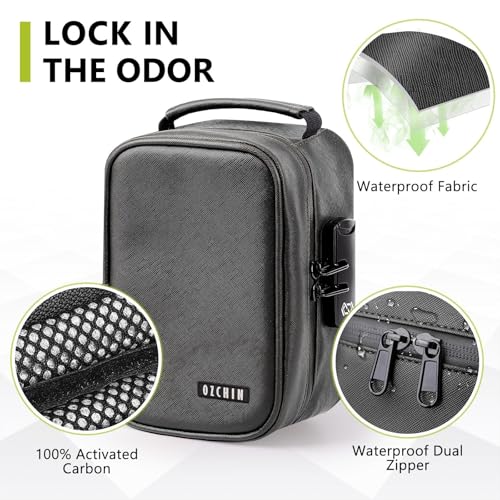 Image of OZCHIN Smell Proof Bag with Combination Lock File Organizer Case Container Medicine Odorless Storage Lock Box Great Gift for Friend