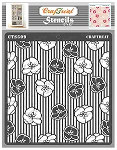 Floral Wall Stencil for Painting - Flower Fusion Anemone Stencil - Size: 12X12 Inches - Flower Stencils for Craft and Art - Flower Design Stencil - Flower Making Stencil