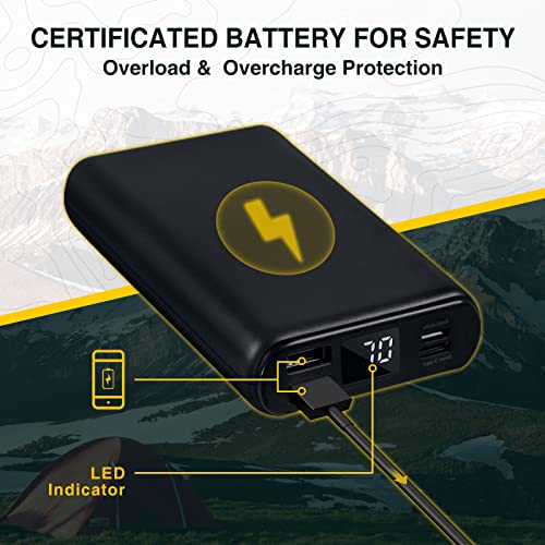 Kings Trek Camping Chair Heated With Battery Pack & Removable Cushion, Heavy Duty Portable Folding Camp Seat For Outdoor Sports, Beach, Picnics (Gray) #TOP5