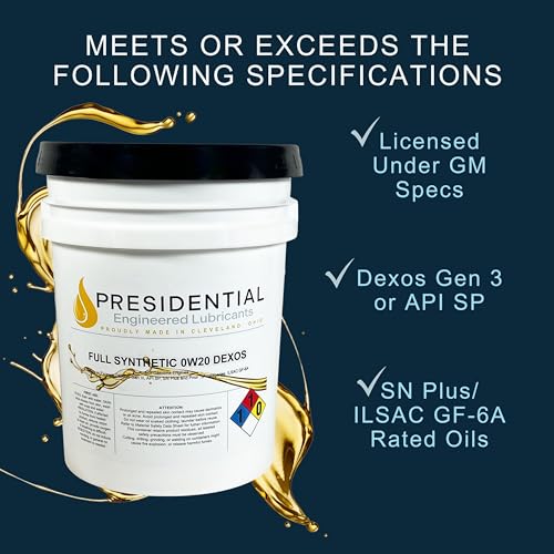 Aceite para motor Presidential 0W20 sintético completo 5 galones miniatura 3