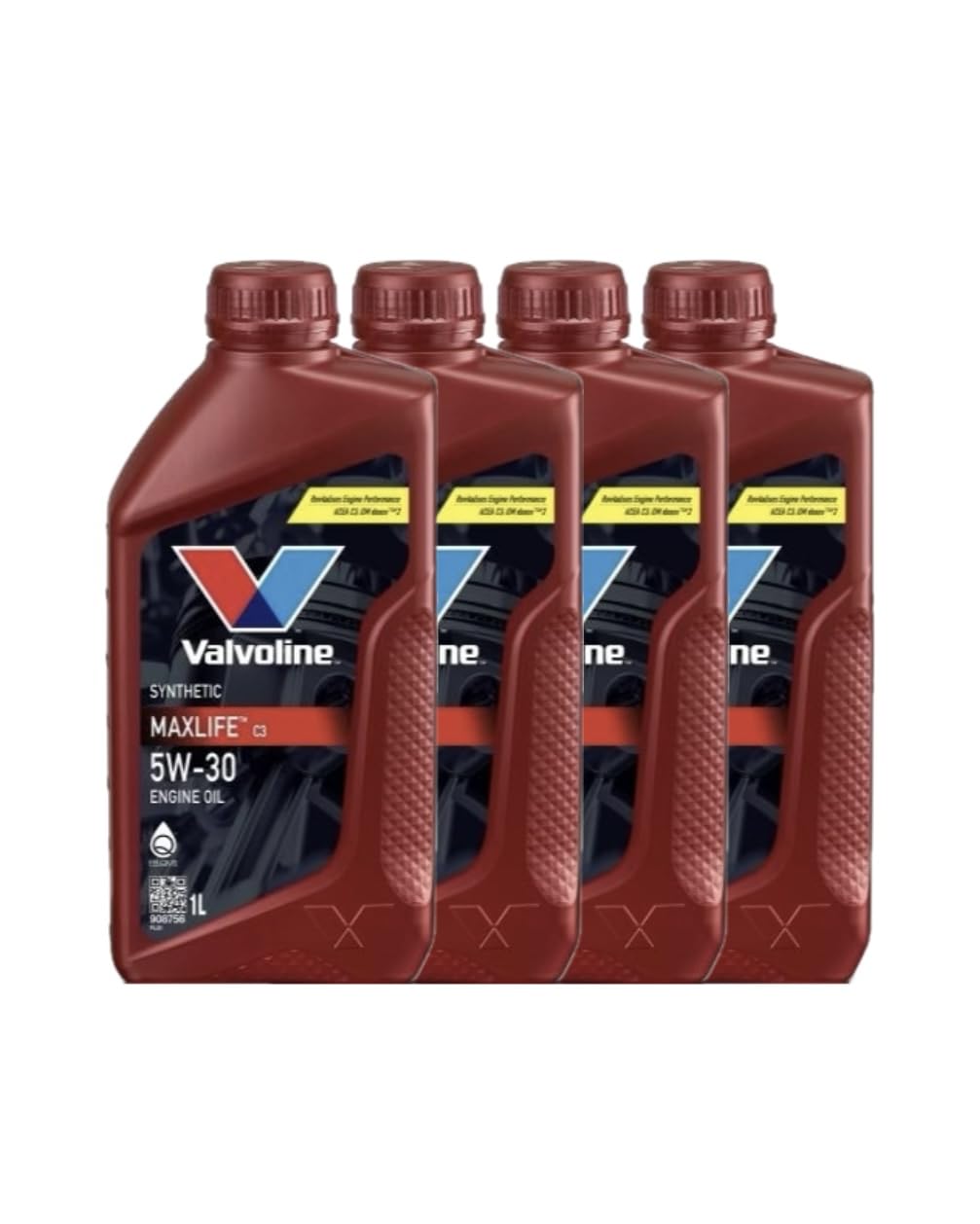 Valvoline MaxLife Olio Motore Completamente Sintetico 5W-30, ACEA C3, per Motori Benzina GPL e Diesel, Alto Chilometraggio (4L)