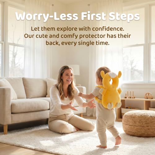 Image of Baby Head Protector Backpack - Soft & Lightweight Head Protection Pillow for Bebe Walking and Crawling(Lamb)