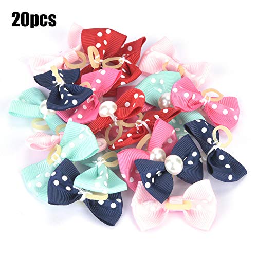 Miniatura 2 de Liyeehao 20 Piezas De Goma Para El Pelo De Perro Mascota, Accesorios Para El Pelo De Mascotas, Para Fiestas De Cumpleaños, Navidad, Perro, Gato, Cachorro
