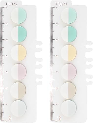 Pestañas adhesivas de índice para libros, 600 pestañas adhesivas translúcidas, 6 marcadores de página de colores, pestañas de notas adhesivas,