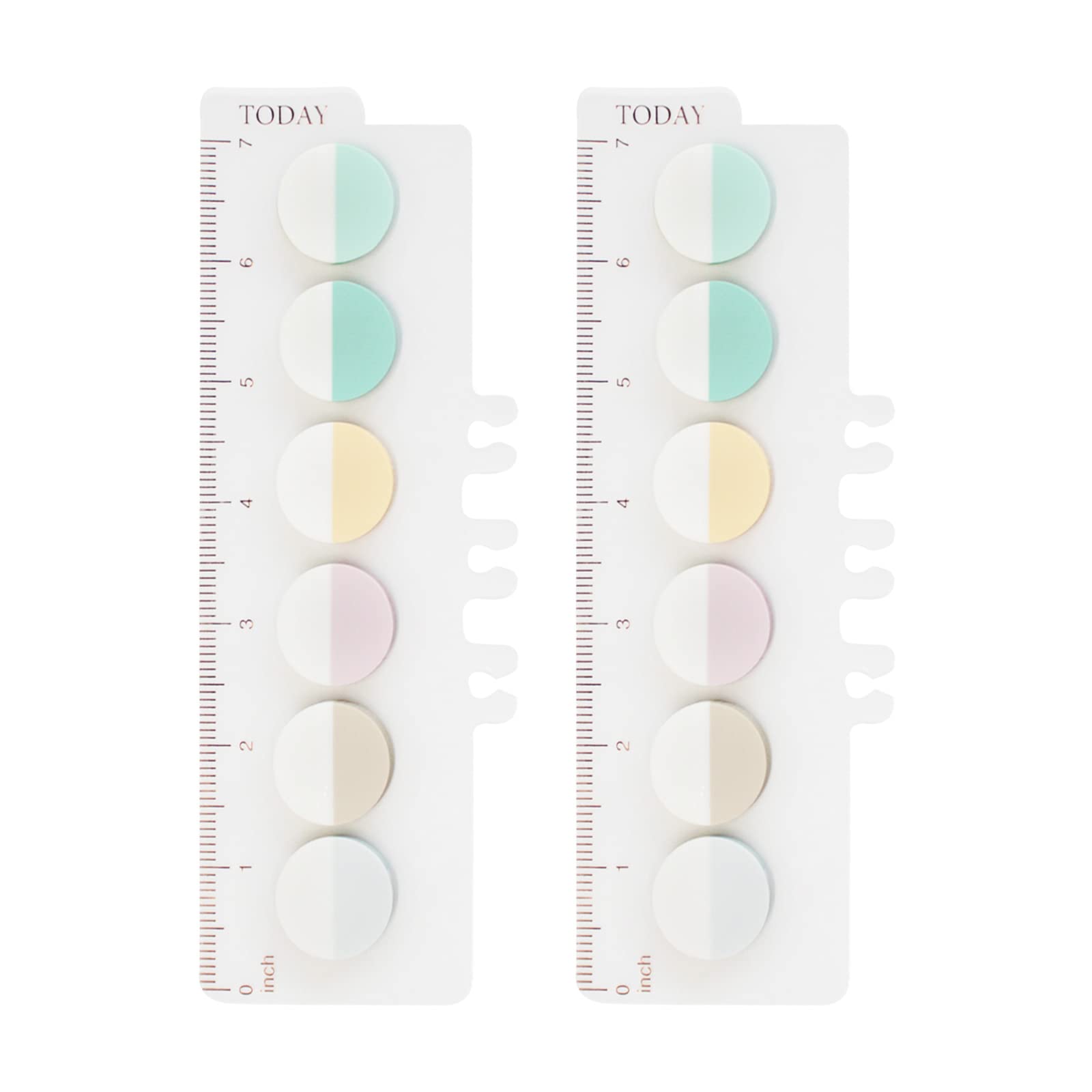 Sticky Index Tabs Book Tabs,600 Piece Translucent Sticky Tabs, 6 Colored Page Markers Sticky Note Tabs, Writable and Repositionable File Tabs with Rulers