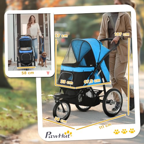 PawHut Hundewagen Hundebuggy klappbar für Hunde & Katzen bis 20 kg Blau