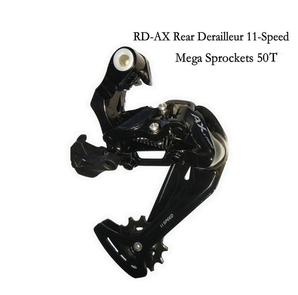 Desviadores Desviador Trasero AX de 11 velocidades for Bicicleta de montaña MTB Compatible con 42T, 46T, 50T, Jaula Larga Desviador Trasero
