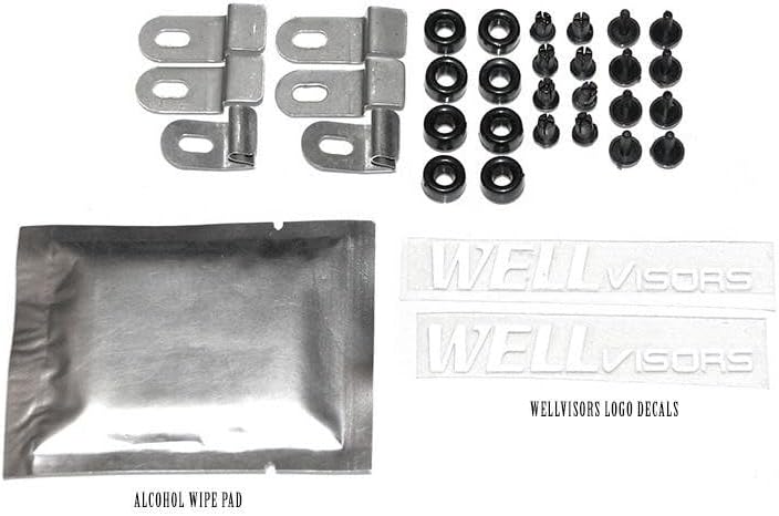 WellVisors Window Visors Wind Deflectors Compatible with BMW 1989-1995 5-Series Sedan E34 Premium Series Rain Guards 3-847BM001