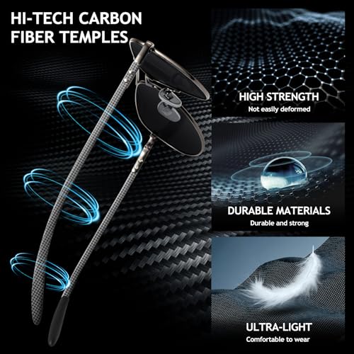 SUNGAIT Carbon Fiber Sunglasses for Men Polarized Aviator Ultralight Sun Glasses UV400 Protection2