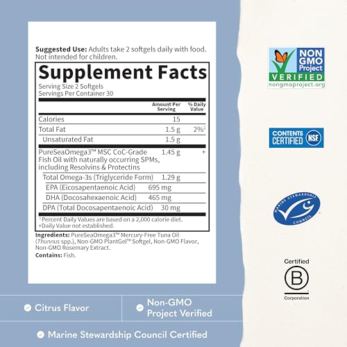 Garden of Life Dr. Formulated Advanced Omega 3 Fish Oil, 60 Softgels - image 3