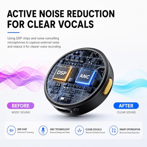 Image of EMBOX Omnidirectional Mic for YouTube | Plug & Play Wireless Mic Set 30m Range | Microphone for Video Recording DSP Noise Cancellation Collar Mike LED Type C for Vlogging, Podcast