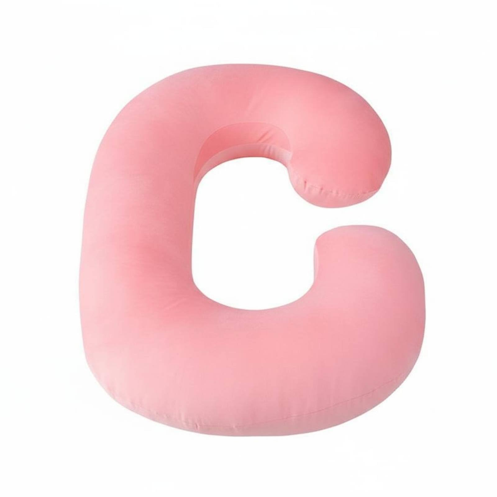 Cuscino Gravidanza U Sagomato Sostegno Ergonomico Multiplo Federa Vellutata Staccabile Riempimento Rinforzato Adatto a Donne Incinte Allattamento Sonno Rilassante, Rosa, 70x140cm