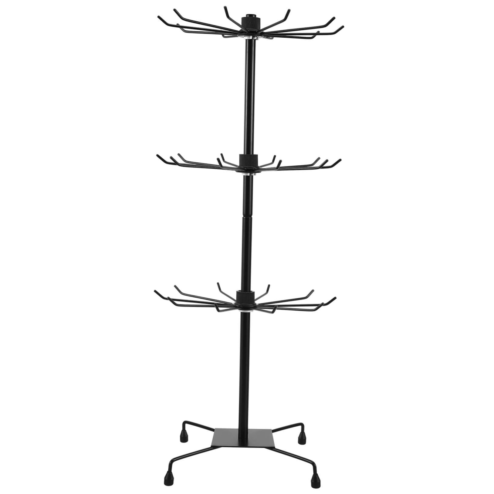 Cabilock 1pc Wrought Iron Jewelry Stand Rack for Hat Hanger Rotating Display Rack Display Stand Headwear Rack Hat Storage Rack 3-tier Rack