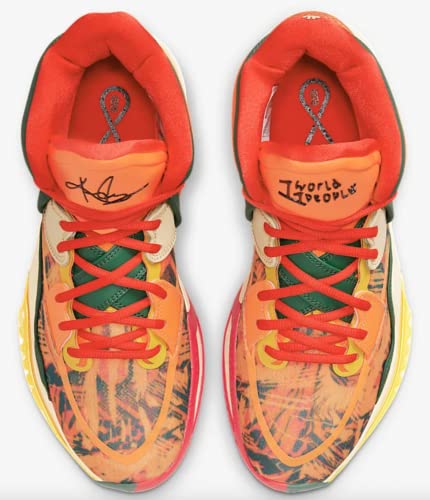 Image of Nike Kyrie Infinity 1 World 1 People DO9614-800 Safety Orange /Gorge Green /Sesame /Black Men's Basketball Shoes