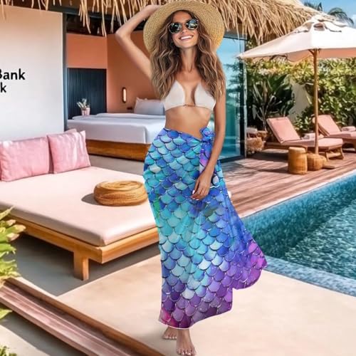 Wrap Sarong for Women's Swimwear Cover Ups Semi-Sheer Bathing Suit Cover Up Quick Dry Bikini Wrap Beach Dresses3