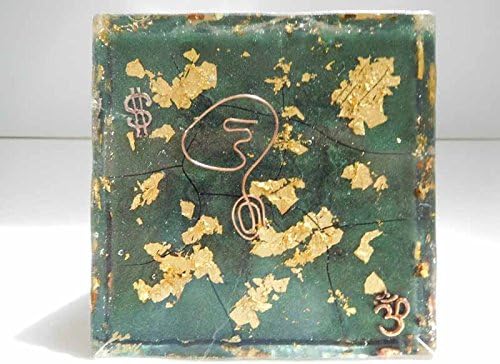 Silver B.Sun Sky Blue Green Prosperity Large Pyramid Crystal Orgone Generator Energy Accumulator 528Hz/7.83Hz/Advance Harmonics (4"x4"x4" (102MM), Silver B.Sun Sky Blue Green Prosperity)
