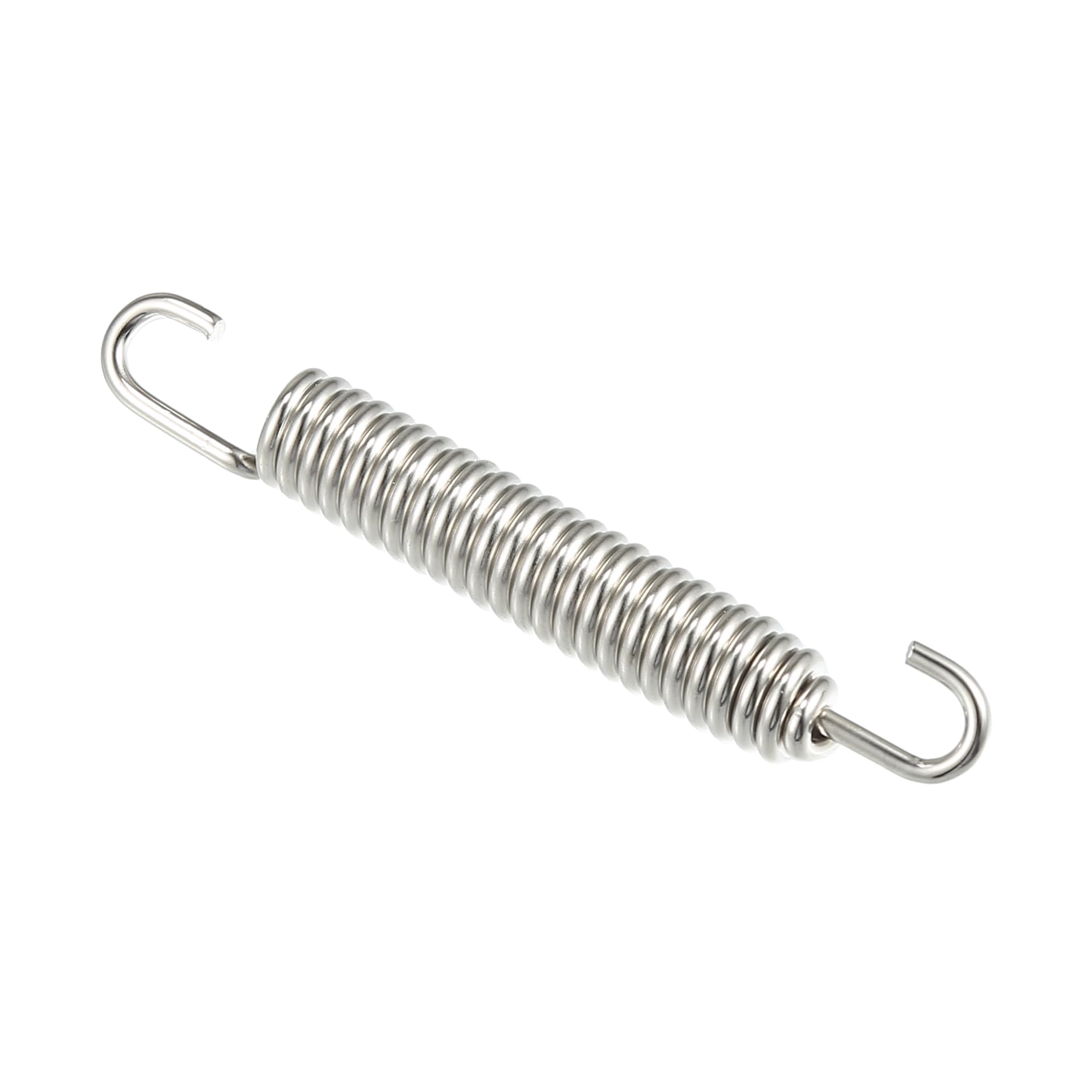 A ABSOPRO 4x Ressort Échappement Argent Pour Moto Acier Inoxydable 304 | Argent, Pour Scooter ATV, Ressort 58mm, Diamètre 9mm, Crochet 7mm, U Crochet 22x12mm, Haute Température, Anticorrosion