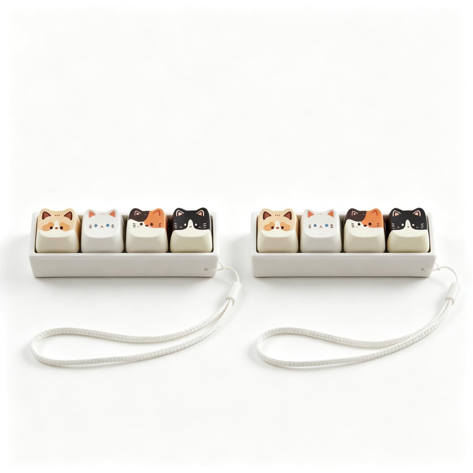 2PCS Cute Cat Keyboard Fidget Toy, Mini Keyboard Clicker Fidget Toy