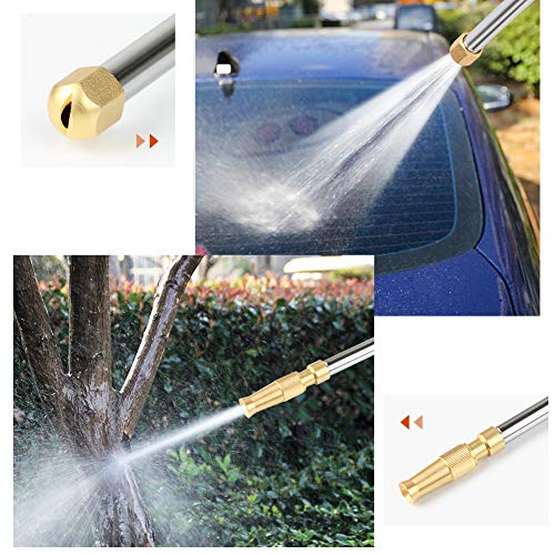 Outigu Hydro Jet Deep Hochdruck-Hochdruckreiniger mit Messing-Gartenschlauchende, 2 Düsen für die Fensterreinigung zu Hause, im Freien, Autowaschen (Einstellbarer Typ + Ventilatortyp) – Bild 3