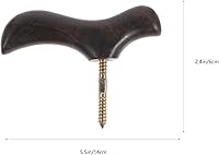 Vista 2 de GANAZONO Perillas para bastón, mango vintage para bastón, mango de caña de repuesto, mango de madera, perilla de caña para exteriores