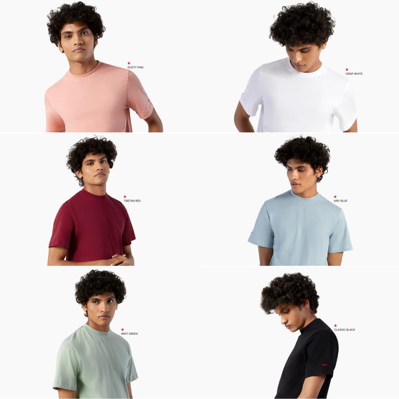 Image of LUDIC Core T Dailymove Collection | Regular Fit | Crew Neck T Shirt | 100% Organic Cotton, 180GSM | Lightweight & Comfortable | Everyday Essential | Casual T-Shirt for Men & Women