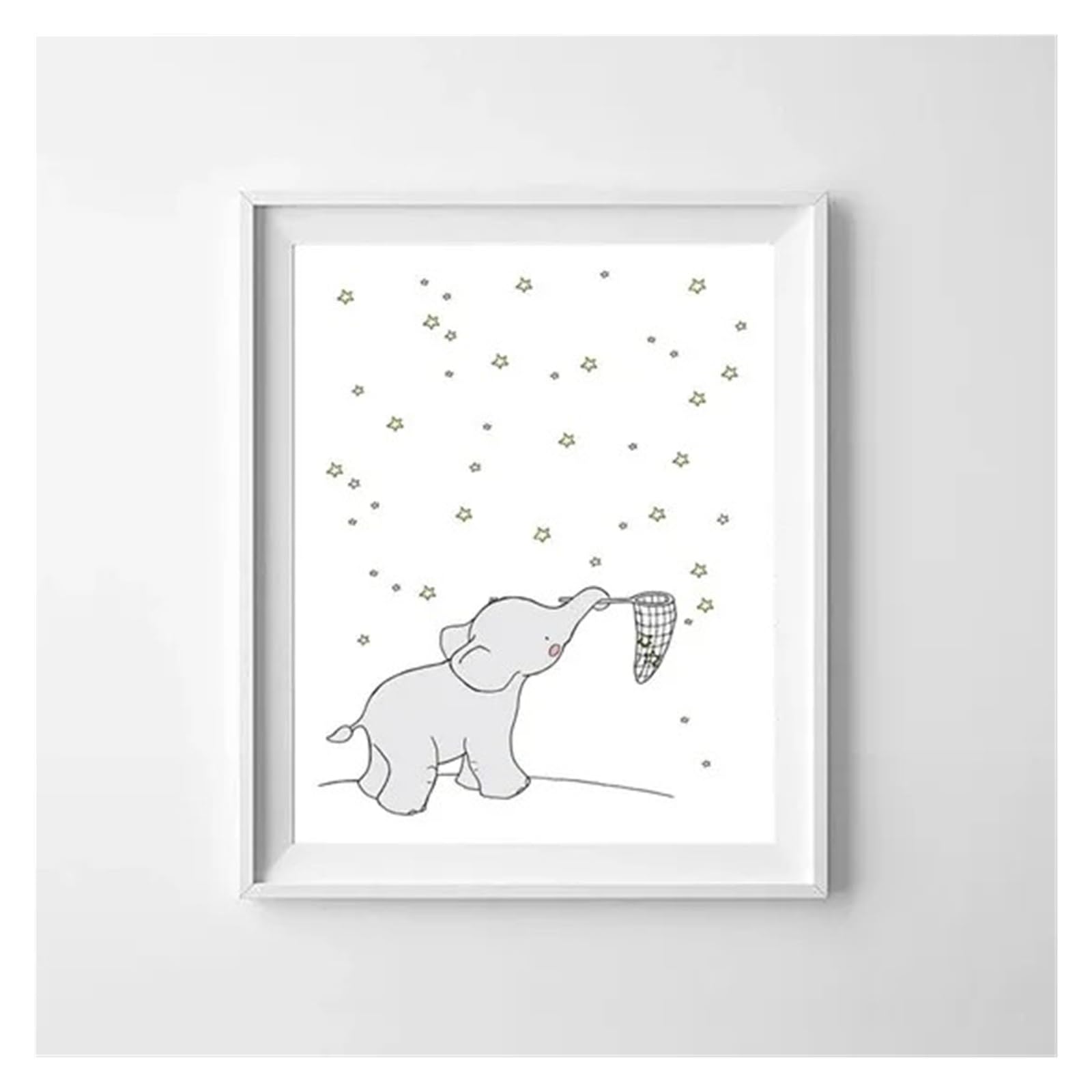 XENITE Wall Art Canvas Prints Cartoon Elephant Canvas Painting Wall Picture Art Prints, Cute Animals Elephant Koala Print Poster Unframed(B,40X50cm)