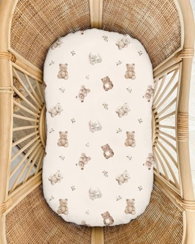 Muslin Baby Lounger Cover 2 Pack, Soft Breathable Newborn Lounger Pillow Cover for Boys Girls Infant (Teddy & Friends) — view 6