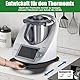 Diwoker Gleitbrett für Thermomix TM6 TM5, Thermomix Rollbrett TM6 mit Rollen und Handgriff, Thermomix Brett müheloses Verschieben Rollbrett aus Acryl Schwarz