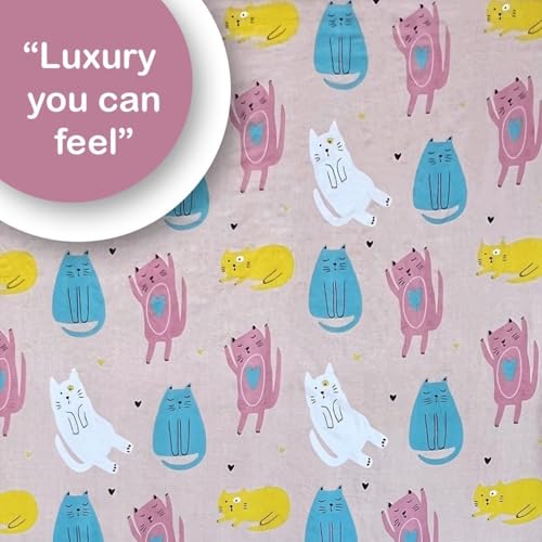 Image of Weave & Decor Kids Fitted bedsheets Single Bed 36x78x6 inch with Pillow Cover 20x30 inch, Breathable Soft Fabric, for Single Mattress