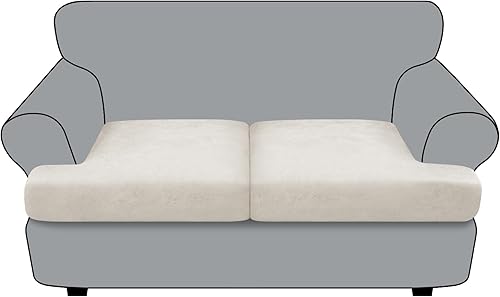 Vista 42 de Fundas de cojín para sofá, con aspecto de cuero, 3 piezas, juegos de fundas elásticas para asientos de sofá para sala de estar, fundas de cojín