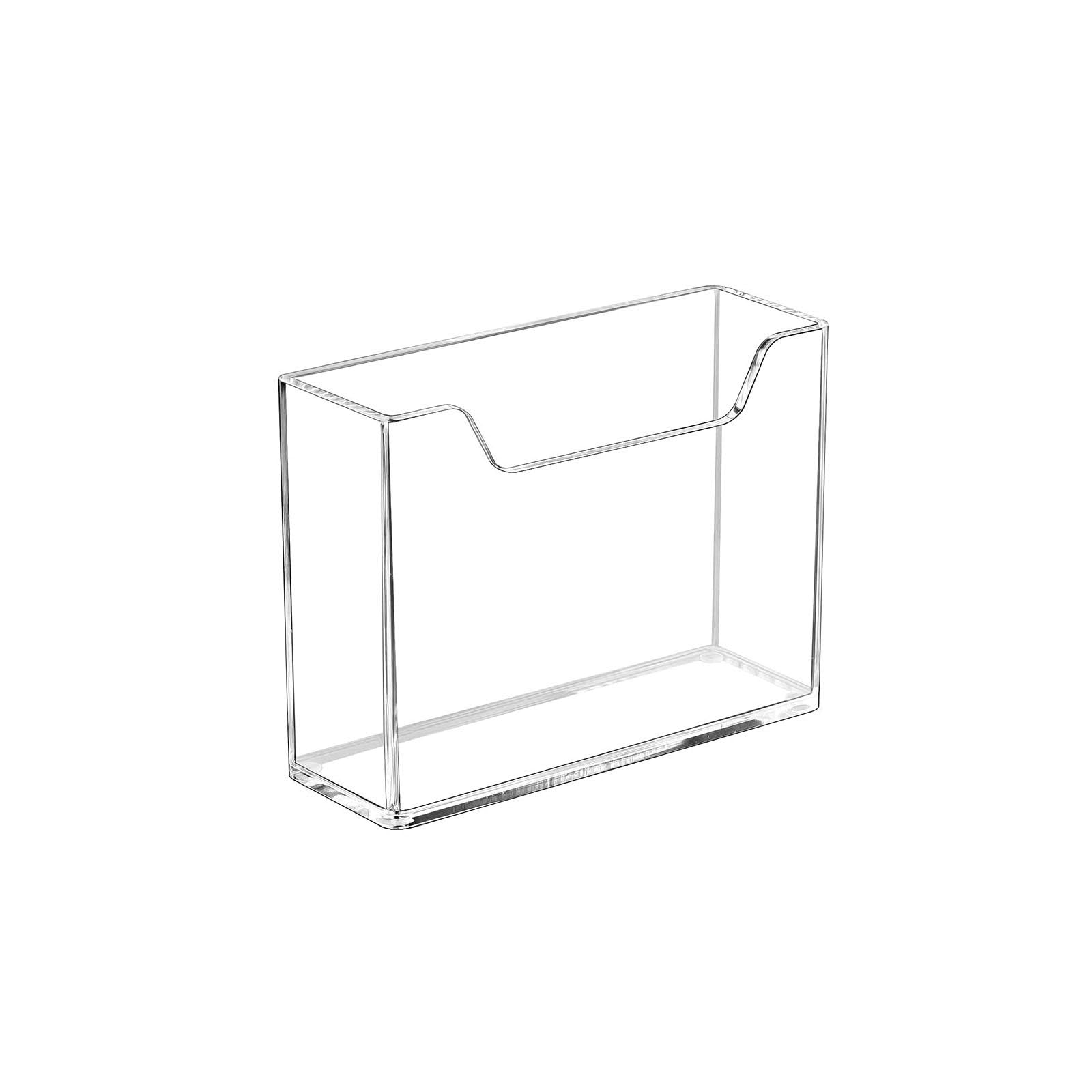 Vertical Acrylic Napkin for Hotel Bathroom Kitchen Countertop Dispenser with Compact Design Acrylic Tissue Holder Space Saving Kitchen Napkin Tray Hotel Tissue Organizers