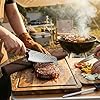 KOFERY 5PCS Chef and BBQ Knife Set with Roll Bag, High Carbon Stainless Steel Knives for Precise Cooking, Outdoor Meat Cutting(Include Sharpening Steel)