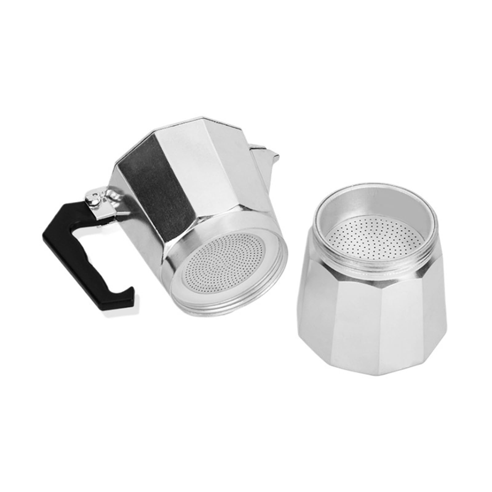 Cafetera Moka de aluminio auténtica para el hogar al aire libre, cafetera de aluminio Moka