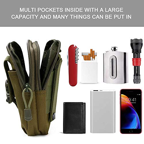 flintronic® Tactical Waist Bag / Military Compact Belt Bag / Multi-Functional Bum Bag with Carabiner for Camping, Hiking, Cycling, Climbing and Travelling, m - Image 4