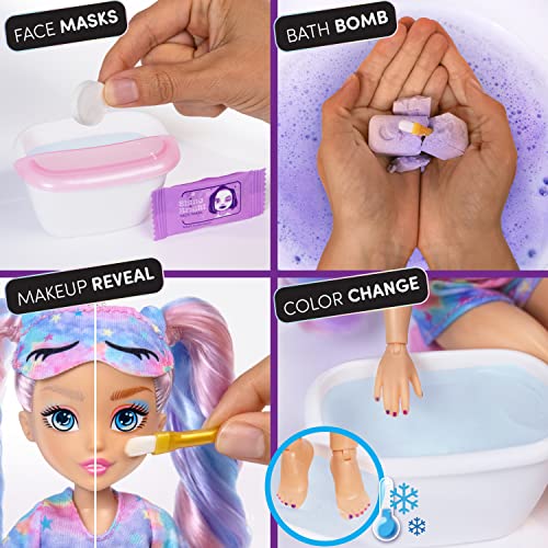 Far Out Toys Glo-Up Girls Tiffany Blonde Fashion Doll, 25 Fabulous Suprises, Accessories, Purses, Bath Bomb, Spa Face Masks, Color-Changing Nail Play #TOP2