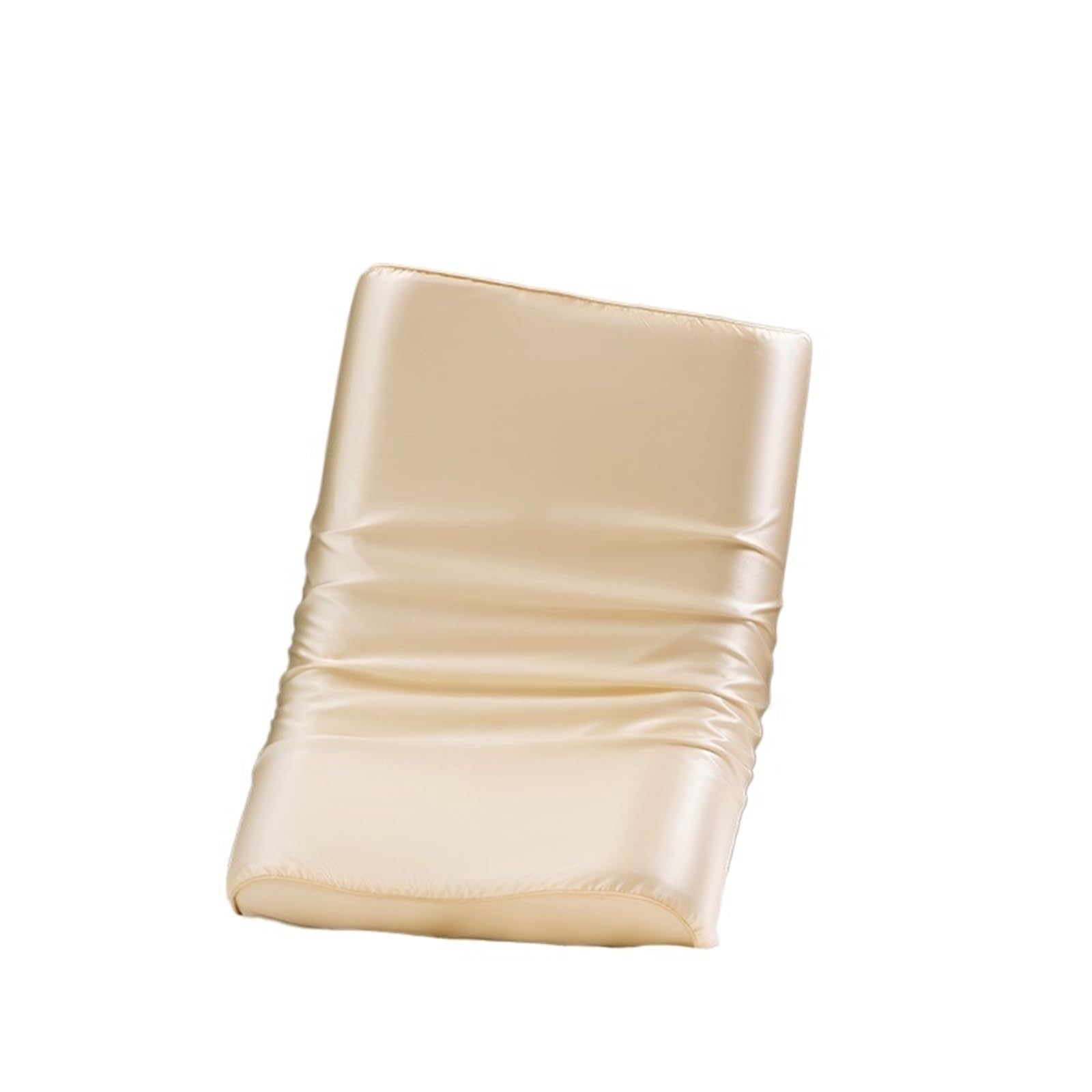 LYXYGMV Satin Silk Pillowcase Pillow Solid Cushion Cover Decorative PillowCase for Bedrooms(Beige,1PCx30x50cm)